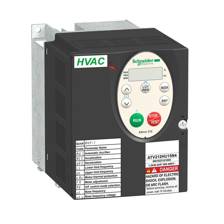 Schneider Electric ATV212HU22N4 Atv212 2,2Kw 3Hp 480V Tri Cem Ip20