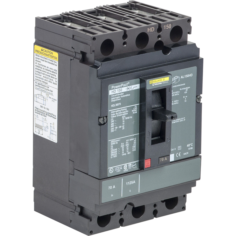Schneider Electric HDL36070C Molded Case Circuit Breaker 600V 70A
