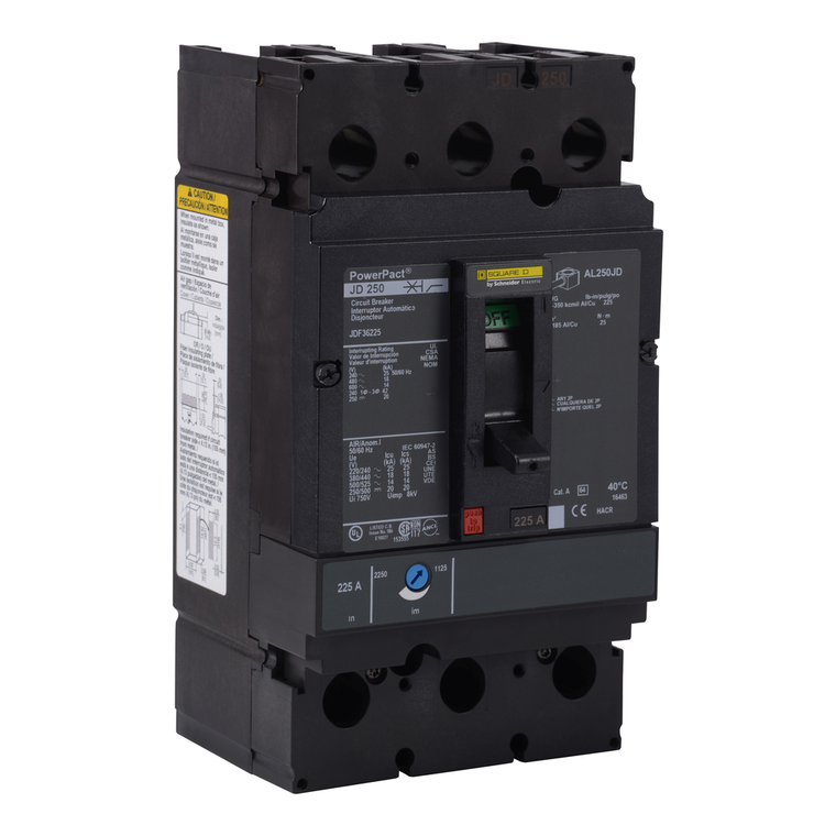Schneider Electric JDF36250 Molded Case Circuit Breaker 600V 250A