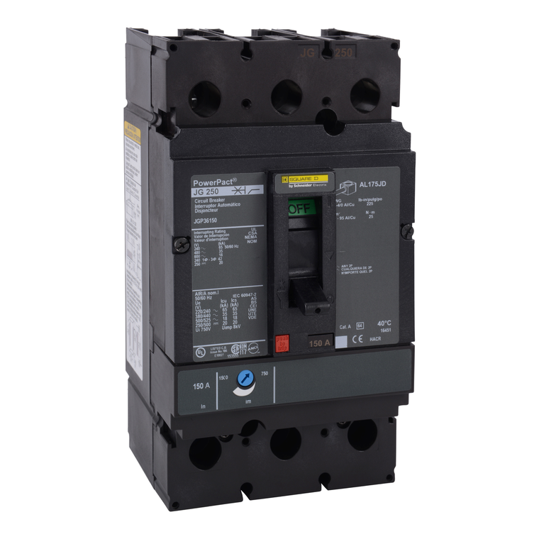 Schneider Electric JGP36150 Molded Case Circuit Breaker 600V 150A