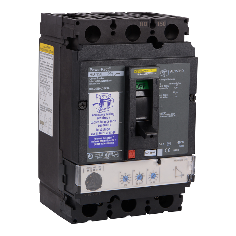 Schneider Electric HDL36150U31XSA Molded Case Circuit Breaker 600V 150A