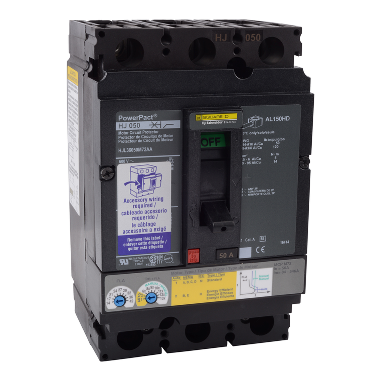 Schneider Electric HJL36050M72AA Motor Circuit Protector 600V 50A