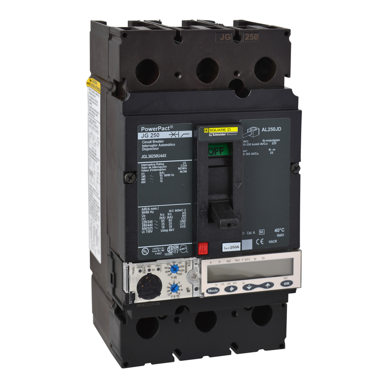 Schneider Electric JGL36250U44X Molded Case Circuit Breaker 600V 250A