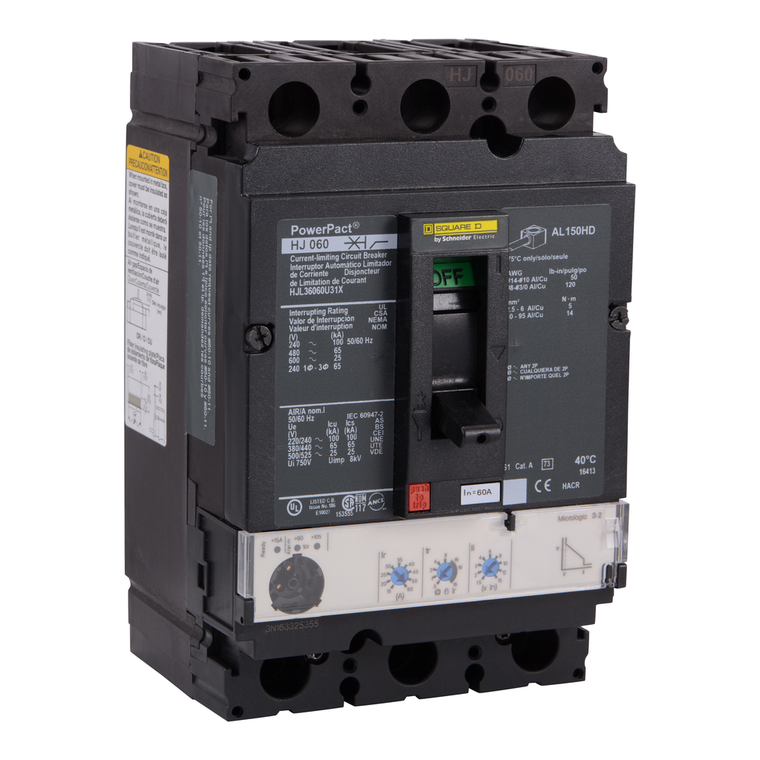 Schneider Electric HJL36060U31X Molded Case Circuit Breaker 600V 60A