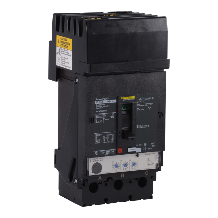 Schneider Electric JJA34250WU31X Molded Case Circuit Breaker 480V 250A