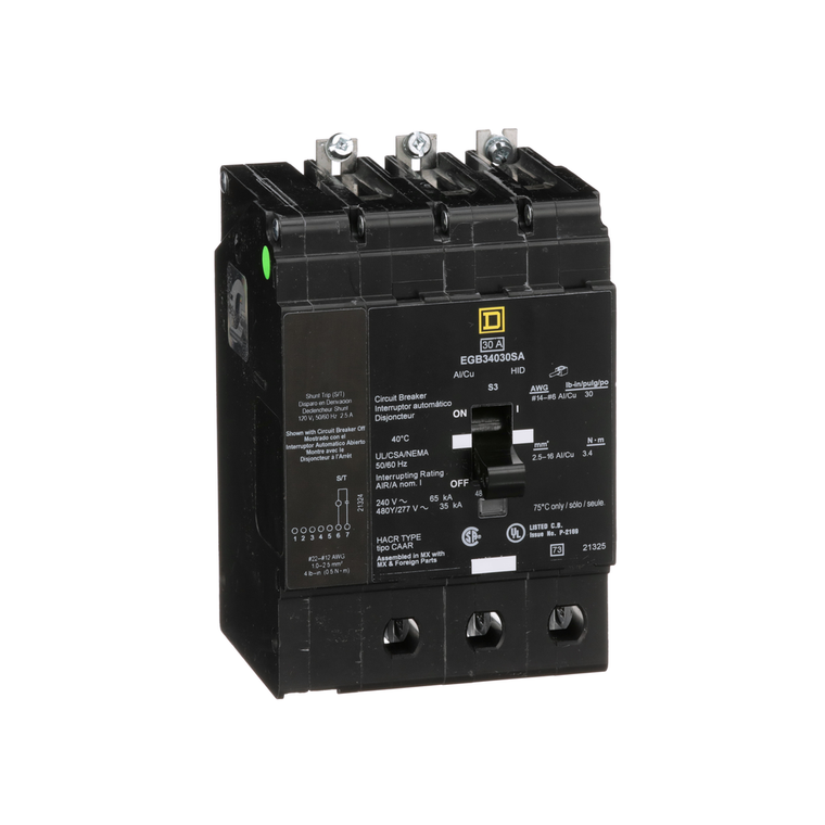 Schneider Electric EGB34030SA Miniature Circuit Breaker 480Y/277V 30A