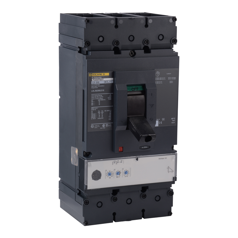Schneider Electric LDL36250CU31X Molded Case Circuit Breaker 600V 250A