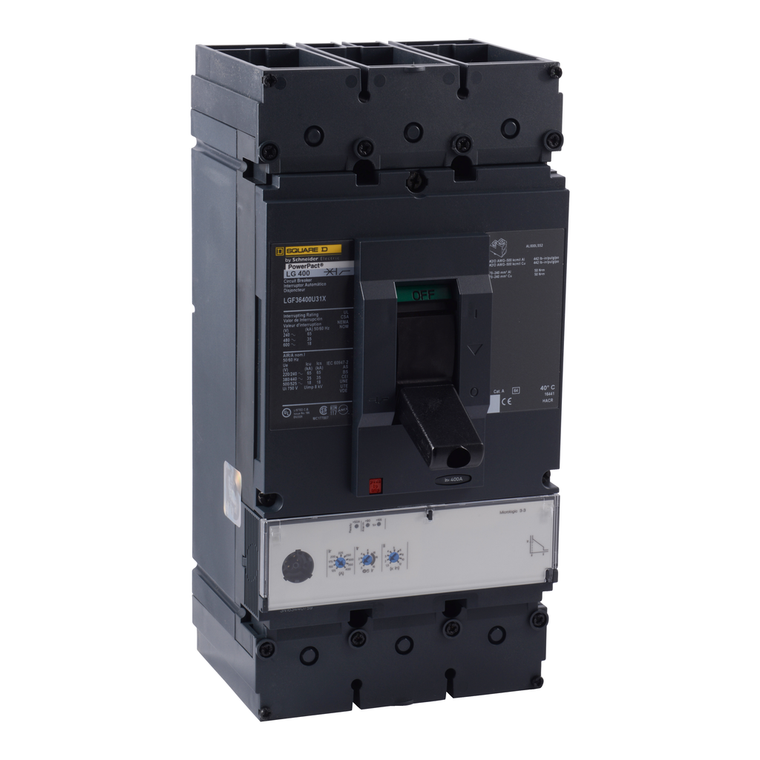 Schneider Electric LGF36400CU31X Molded Case Circuit Breaker 600V 400A