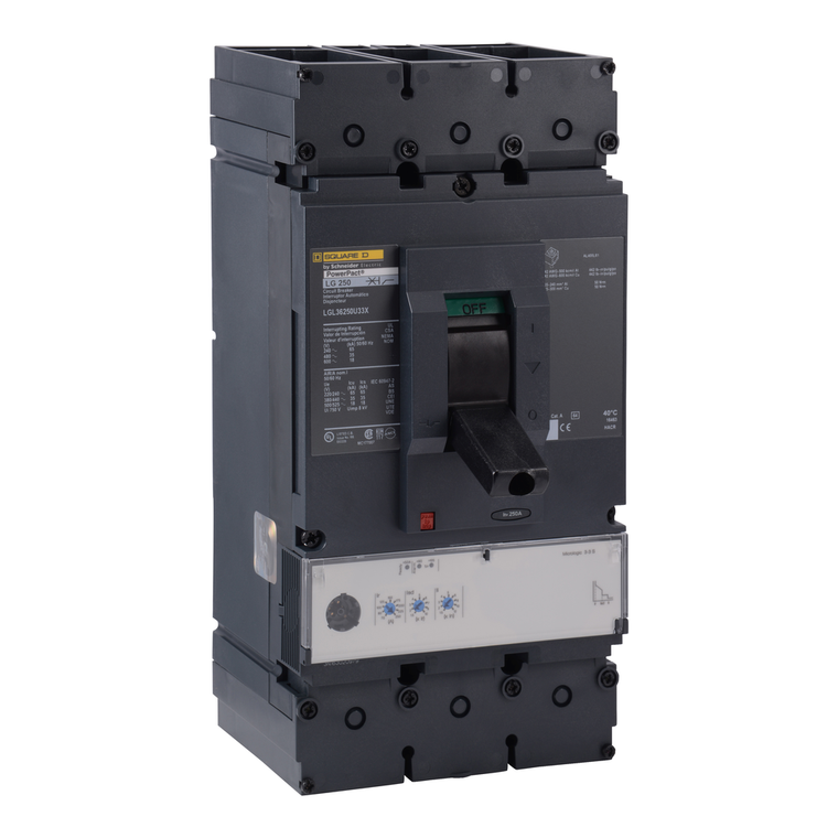 Schneider Electric LGL36250CU33X Molded Case Circuit Breaker 600V 250A
