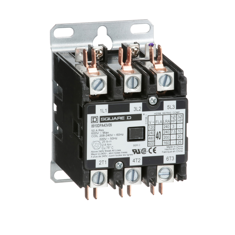 Schneider Electric 8910DPA43V09 Contactor 600Vac 40Amp Dpa +Options