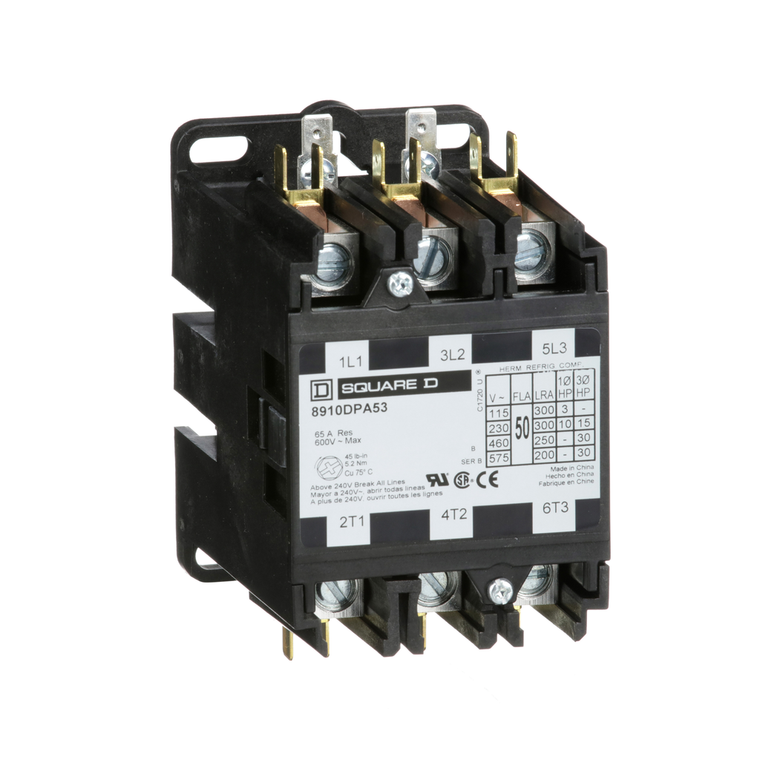 Schneider Electric 8910DPA53V09 Contactor 600Vac 50Amp Dpa +Options