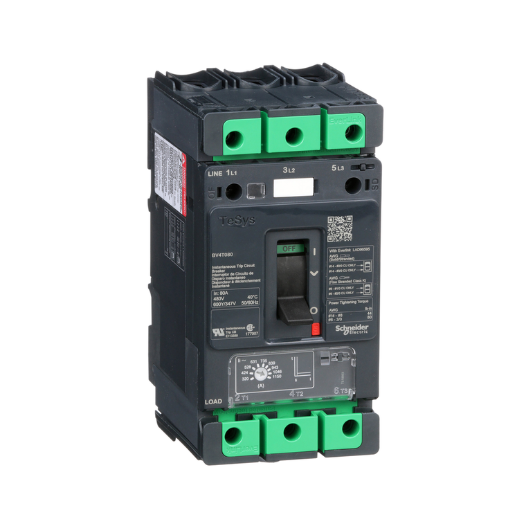 Schneider Electric BV4T080D Motor Circuit Protector 600Y/347V 80A