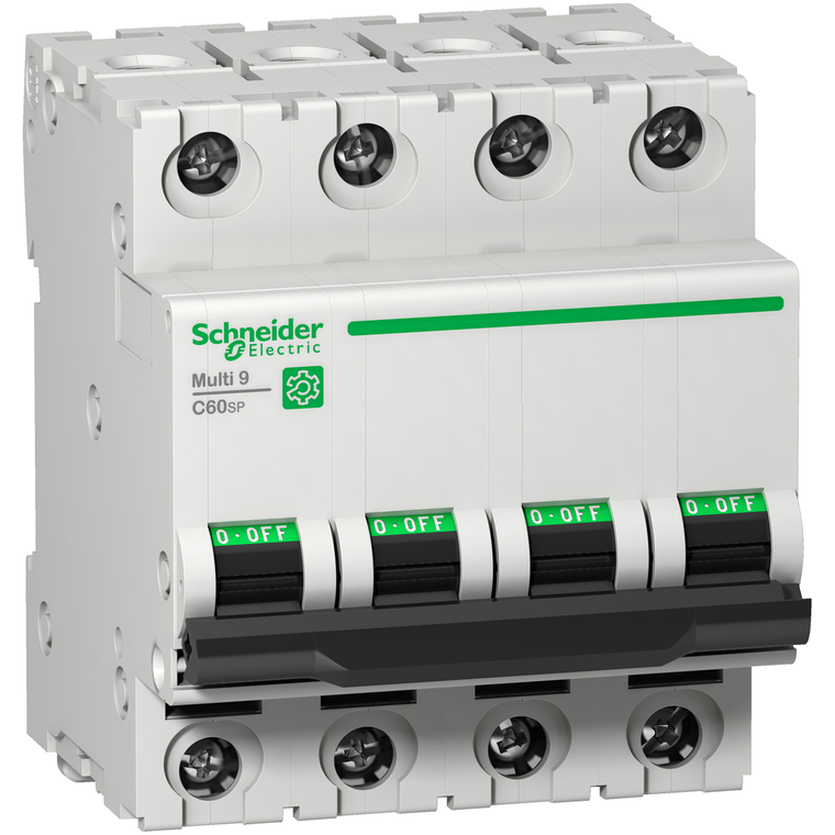 Schneider Electric M9F22410 Multi9 C60Sp 4P C 10A 10Ka 480Y/277V Mcb