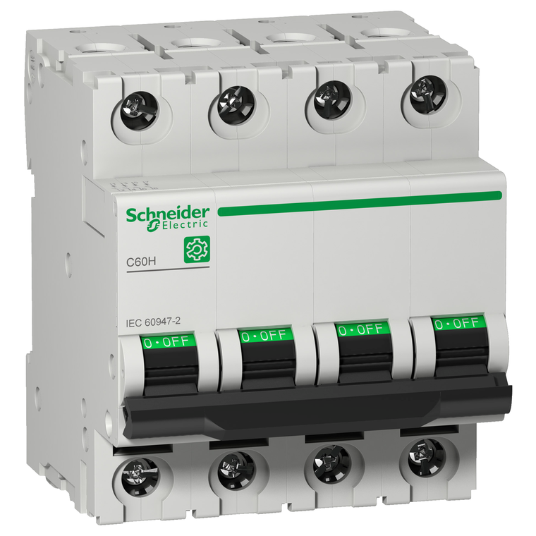 Schneider Electric M9F14425 Multi9 C60H 4P C 25A 15Ka 415V Mcb