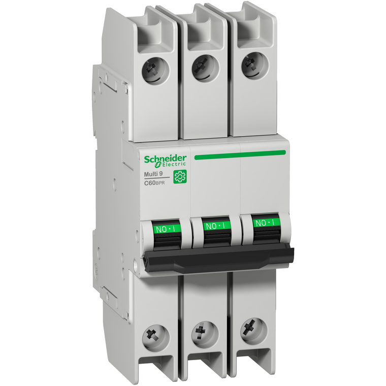 Schneider Electric M9F52302 Multi9 C60Bpr 3P C 2A 10Ka 480Y/277V Mcb