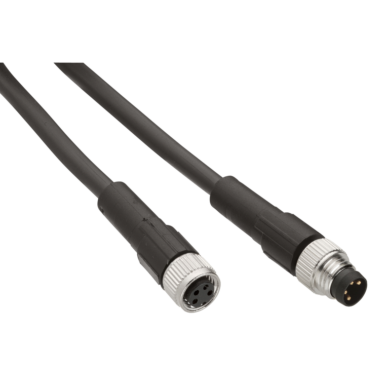 Schneider Electric TCSXCN1FNX25E Bus Cable,Straight,M12-B,Female-Wire,25M