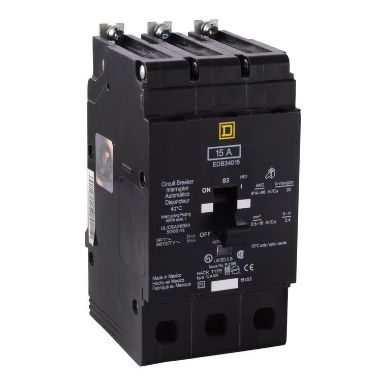 Schneider Electric EJB34030LC Miniature Circuit Breaker 480Y/277V 30A