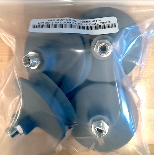 KIT OF 4 VACUUM CUPS - COVAL 78MM
