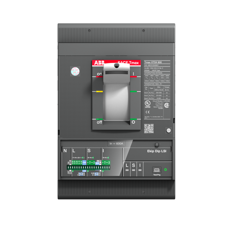 ABB XT5NQ340AEFF000XXX Xt5N 400 E.Dip Ls/I 400 3P Ul100 Circuit Breaker - Advanced Ekip Dip Technology, 400A, UL/CSA Certified, Industrial-Grade Durability