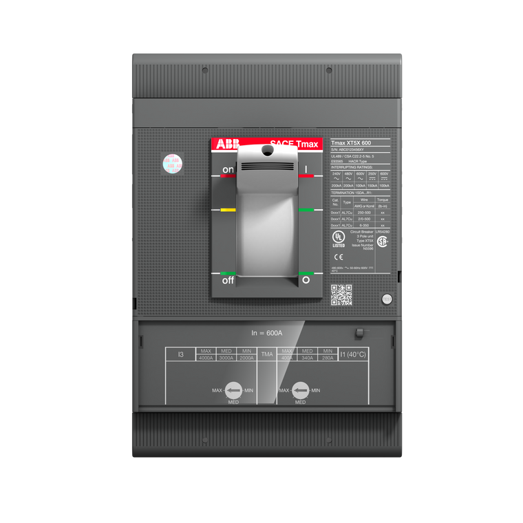 ABB XT5NQ340ABFF000XXX Xt5N 400 TMA Circuit Breaker - 3-Pole, 400-4000 Range, UL 100 Certified for Industrial and Commercial Applications
