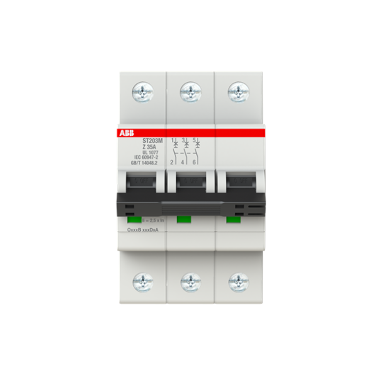 ABB ST203M-Z35 Mcb St200M 3P Z 35A Ul1077