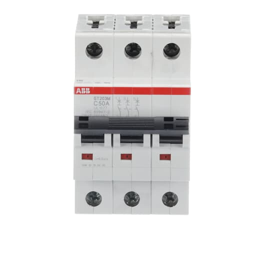 ABB ST203M-C50 3-Pole Miniature Circuit Breaker, 50A, UL1077 Compliant  Reliable Protection for Residential and Commercial Electrical Systems