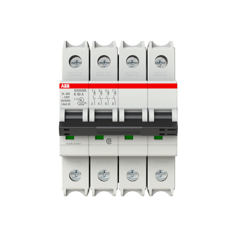 ABB SU204ML-K40 Mcb Su200Ml 4P K 40A Ul 489