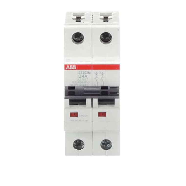 ABB ST202M-D4 Mcb St200M 2P D 4A Ul1077