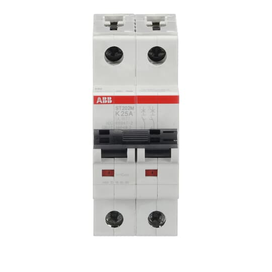 ABB ST202M-K25 2-Pole Miniature Circuit Breaker, 25A, UL1077 Certified  High Inrush Current Tolerance and 10kA Breaking Capacity for Versatile Electrical Protection