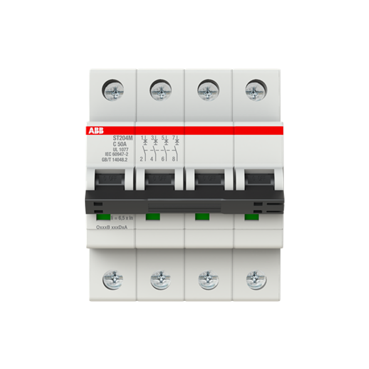 ABB ST204M-C50 Mcb St200M 4P C 50A Ul1077