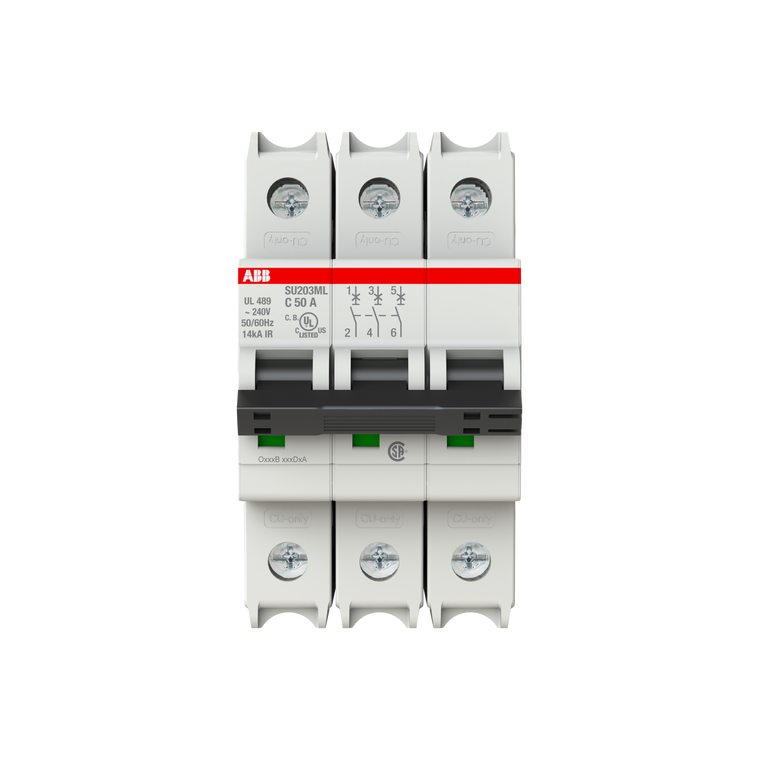 ABB SU203ML-C50 Mcb Su200Ml 3P C 50A Ul 489