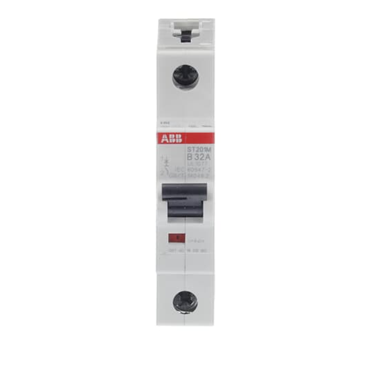 ABB ST201M-B32 Miniature Circuit Breaker, 1P, 32A, UL1077 Compliant  Reliable Protection for Residential and Commercial Electrical Systems
