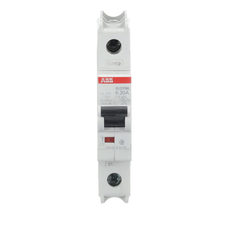 ABB SU201ML-K30 30A Miniature Circuit Breaker - UL 489 Compliant, High Inrush Current Protection
