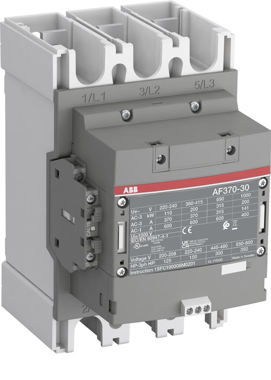 ABB AF370-30-11-31 3P,  520A,  24-60V 50/60Hz, 20-60Vdc, 1/1