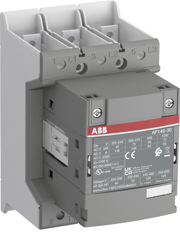 ABB AF146-30-00B-42 3P Bar,  200A,  110-120 V 50/60 Hz, 0/0