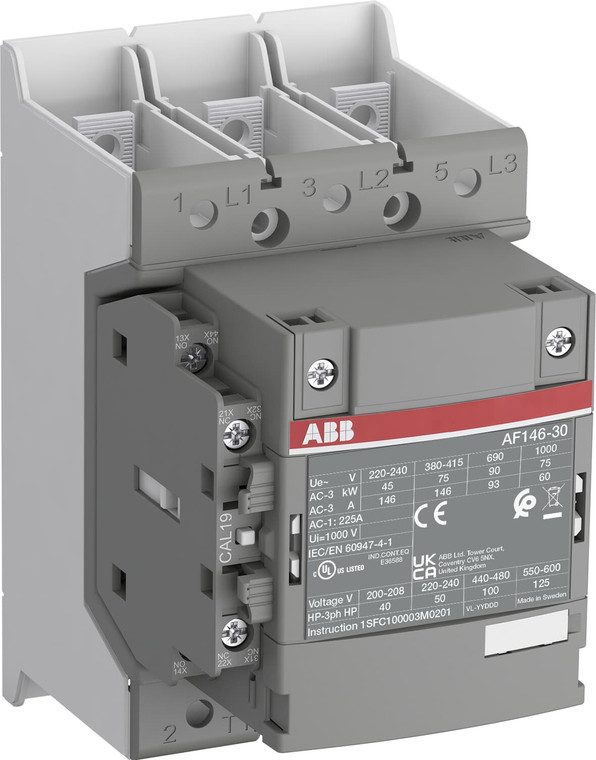 ABB AF146-30-11B-42 3P Bar,  200A,  110-120 V 50/60 Hz, 1/1