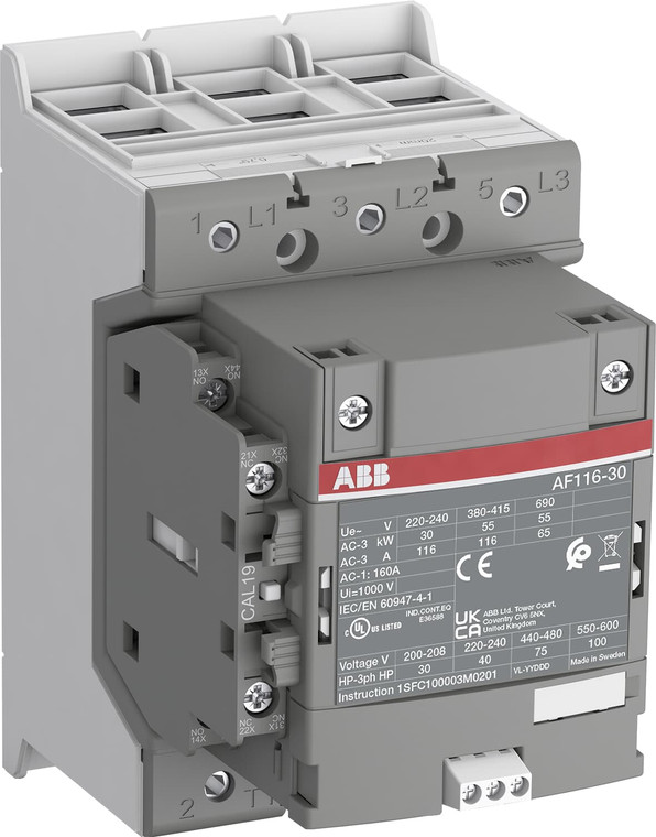 ABB AF116-30-11-32 3P,  160A,  48-130V 50/60Hz Dc, 1/1