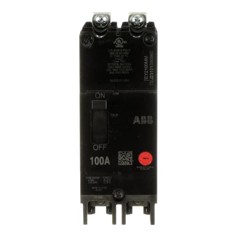 ABB TEY2100MM 100A 2P 65K 240V Tey Tenant Breaker