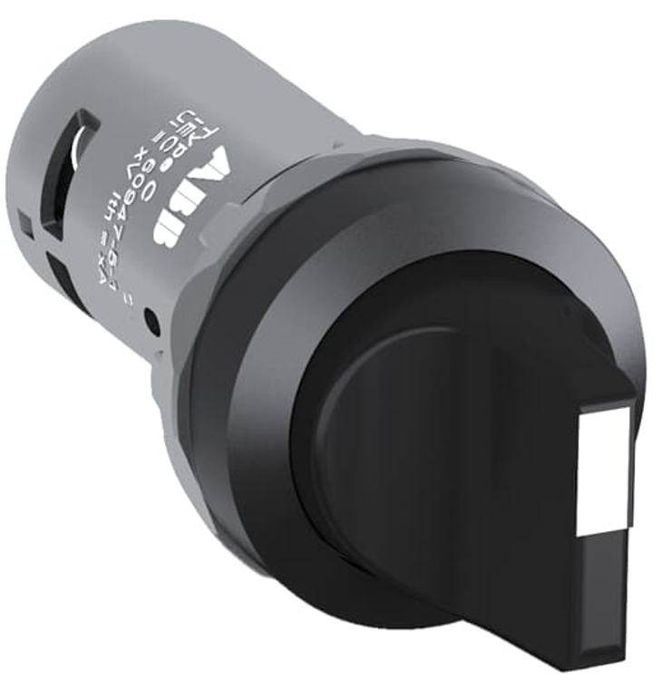 ABB C2SS3-10B-11 Selectr 2 Pos. Mom. Black 1No+1Nc