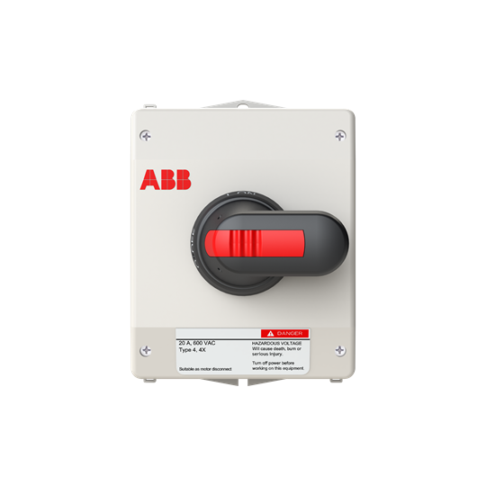 ABB EOT520N3PAX-PX1 Erss, 20A-Nf, 3P, N4Xss, Ss Pistol, Ul508, Aux