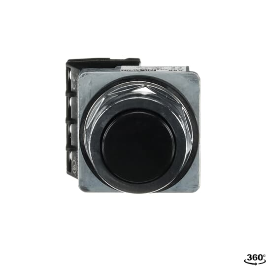 ABB A3PBF1-600B-10 Push Button - 30mm Flush Black Cap, Momentary Action, 1NO Contact for Industrial Control Panels