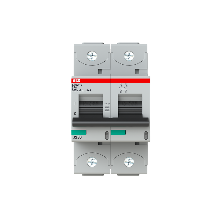 ABB S802PV-SP6 Mcb S800Pv 2P Sp 6A 800Vdc Iec
