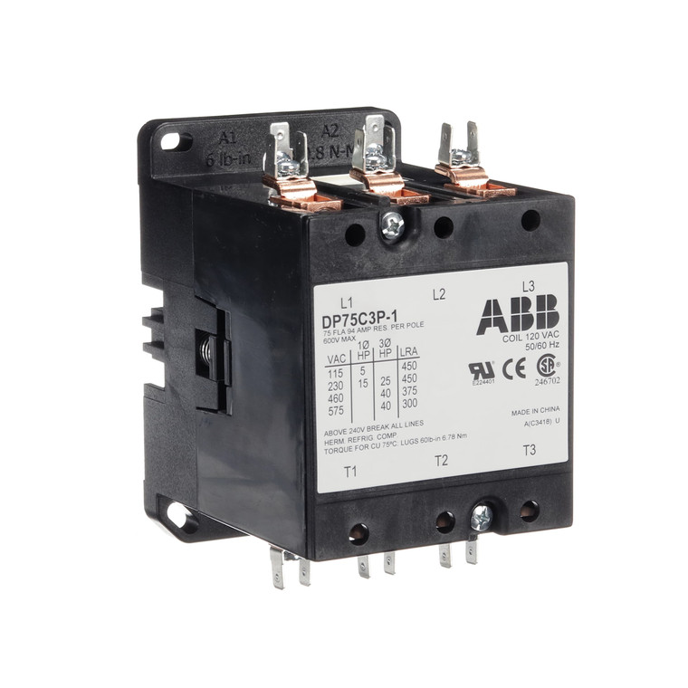 ABB DP75C3P-4 Dp Contr,  75A, 3P,  Coil480Vac