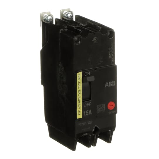 ABB TEYF215 Teyf 2 Pole 15 Amp Circuit Breaker - Compact Design with Quick-Make/Break Mechanisms for Grounded 480Y/277 Vac Systems