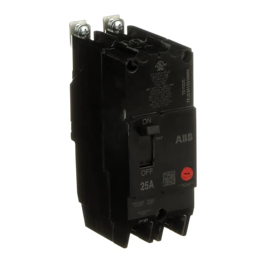 ABB TEY225 MCCB 2P 25A Bolt-On Circuit Breaker for Grounded 480Y/277 Vac Systems - Compact, Versatile, and Reliable with Quick-Make/Break Mechanisms