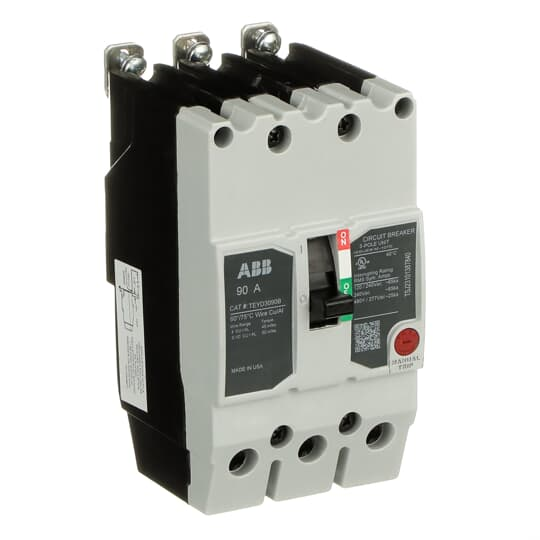 ABB TEYD3090B 90A 3-Pole Circuit Breaker - 25Ka, 480/277V, Bolt-On Design for Enhanced Safety and Reliability