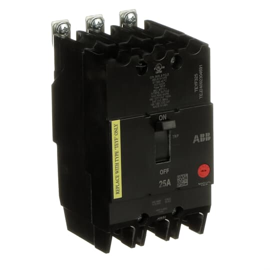 ABB TEYF325 3 Pole 25 Amp Circuit Breaker - Compact Design with Quick-Make/Break Mechanisms and Customizable Accessories