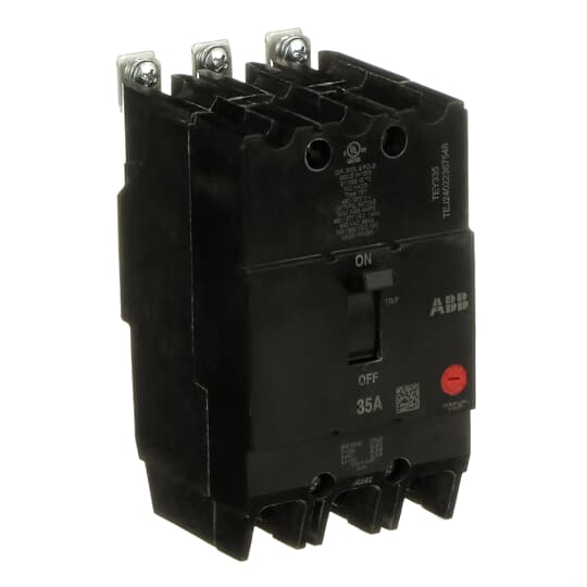 ABB TEY335 MCCB 3-Pole 35A Bolt-On Circuit Breaker for Grounded 480Y/277 Vac Systems