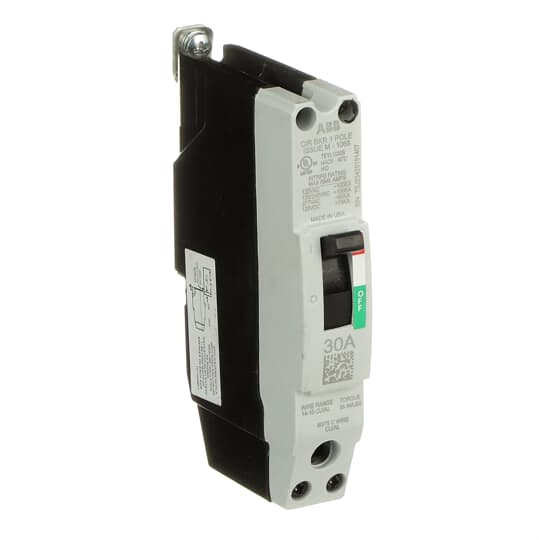 ABB TEYL1030B 30A 1-Pole Circuit Breaker - 65Ka Interrupting Capacity, Bolt-On Mounting for 480/277 Vac Systems