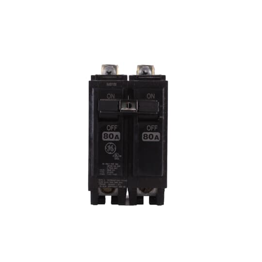 ABB THQB2180 80A 2-Pole Circuit Breaker, 10Ka Interrupting Capacity, Bolt-On Design for Residential and Commercial Use